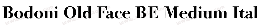 Bodoni Old Face BE Medium Italic Oldstyle Figures字体转换